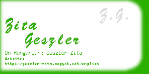 zita geszler business card